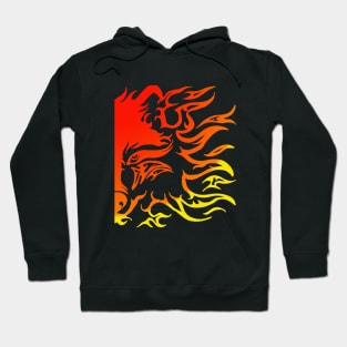 wolf tribal flame Hoodie